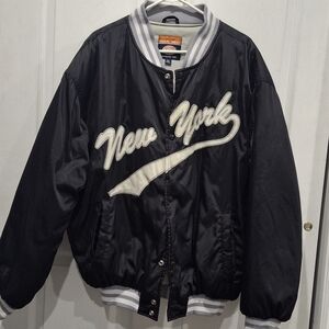 Vintage New York Black Bomber Jacket Smoke Free Home